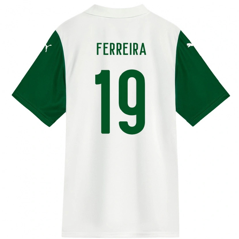 Danxen Kinderen Letícia Ferreira #19 Wit Groen Uitshirt Uittenue 2025/26 T-Shirt