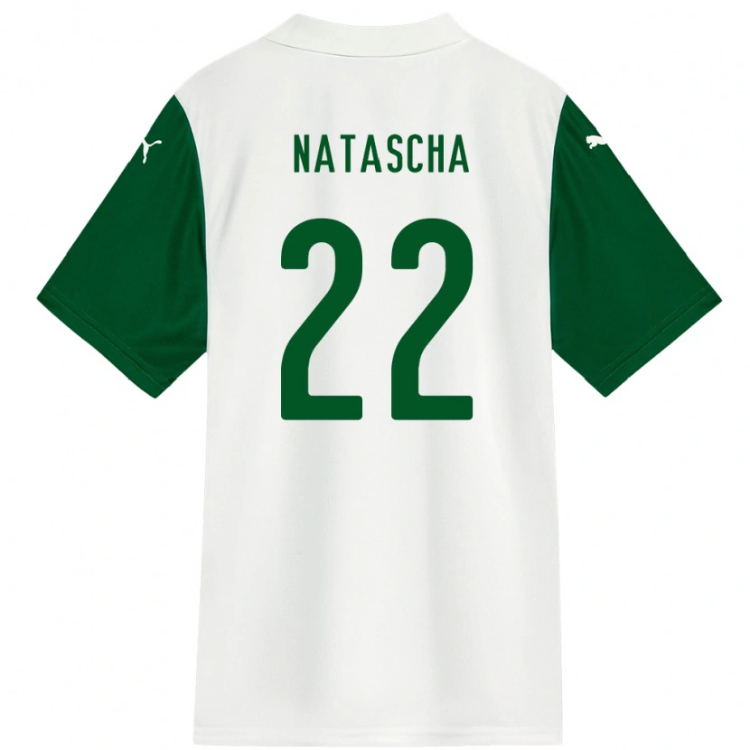 Danxen Kinderen Natascha #22 Wit Groen Uitshirt Uittenue 2025/26 T-Shirt