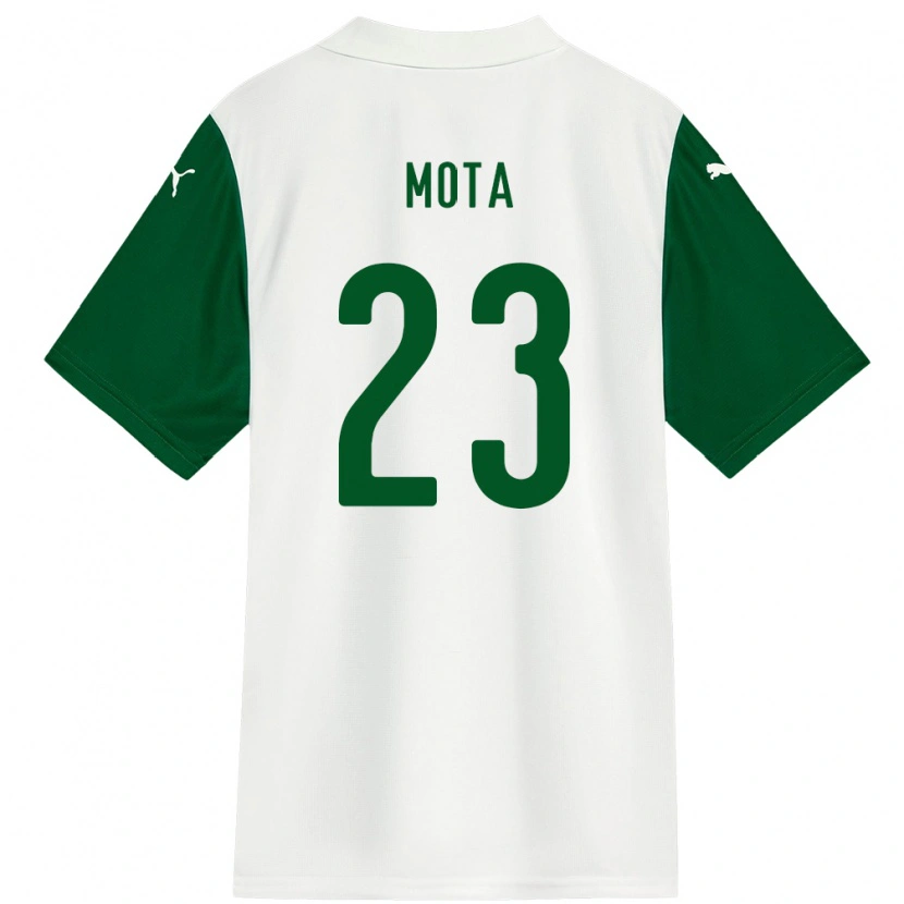 Danxen Kinderen Flávia Mota #23 Wit Groen Uitshirt Uittenue 2025/26 T-Shirt