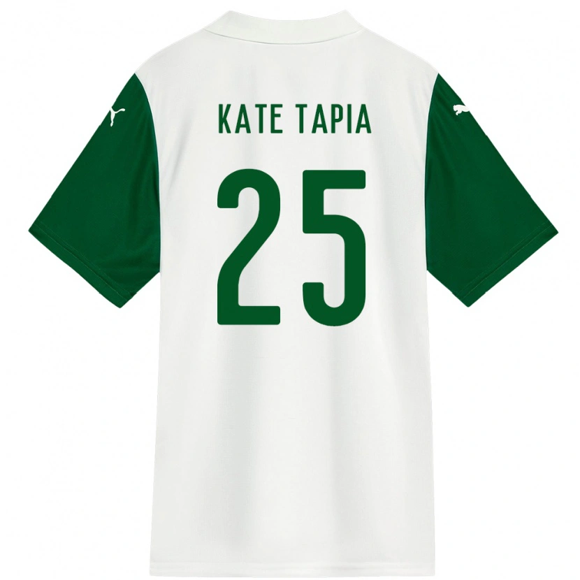 Danxen Kinderen Kate Tapia #25 Wit Groen Uitshirt Uittenue 2025/26 T-Shirt