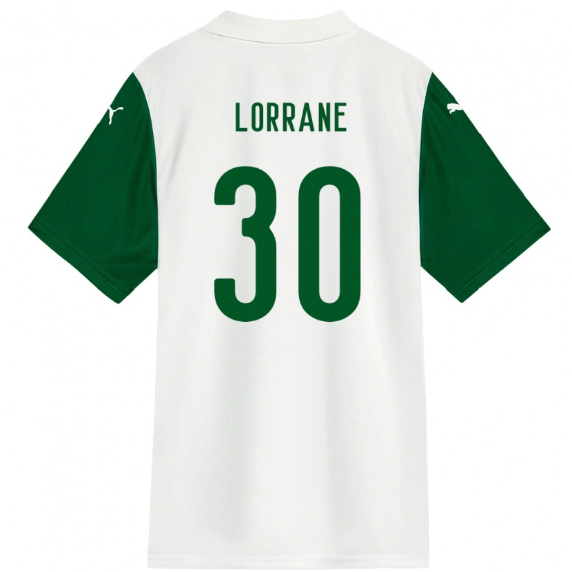Danxen Kinderen Lorrane #30 Wit Groen Uitshirt Uittenue 2025/26 T-Shirt