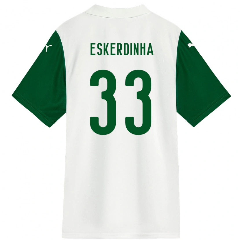 Danxen Kinderen Eskerdinha #33 Wit Groen Uitshirt Uittenue 2025/26 T-Shirt
