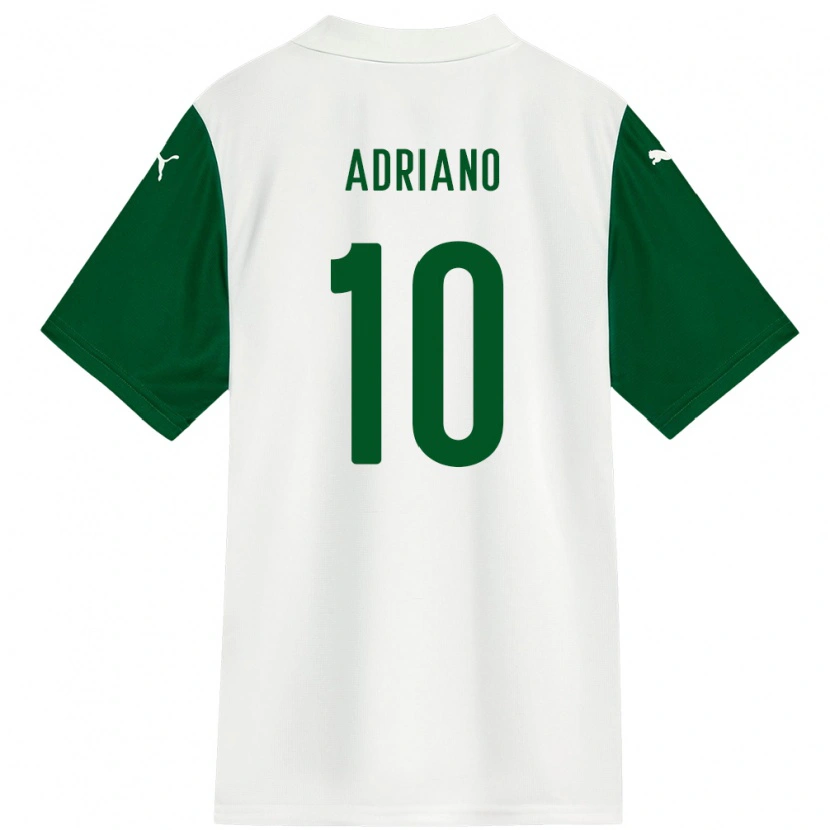 Danxen Kinderen Luiz Adriano #10 Wit Groen Uitshirt Uittenue 2025/26 T-Shirt