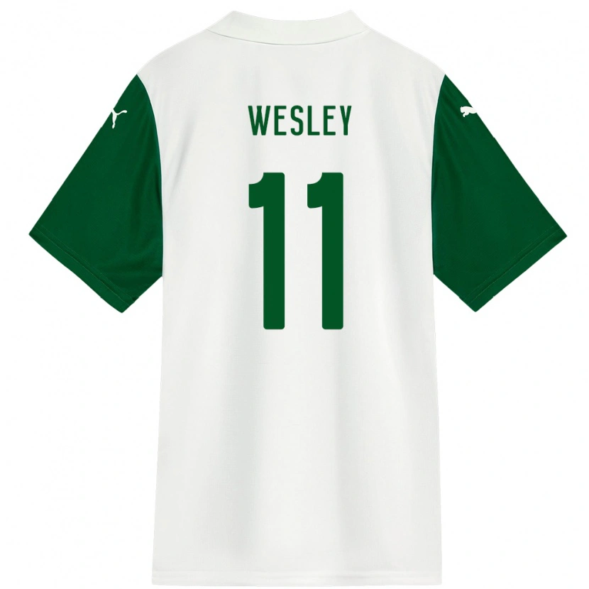 Danxen Kinderen Wesley #11 Wit Groen Uitshirt Uittenue 2025/26 T-Shirt