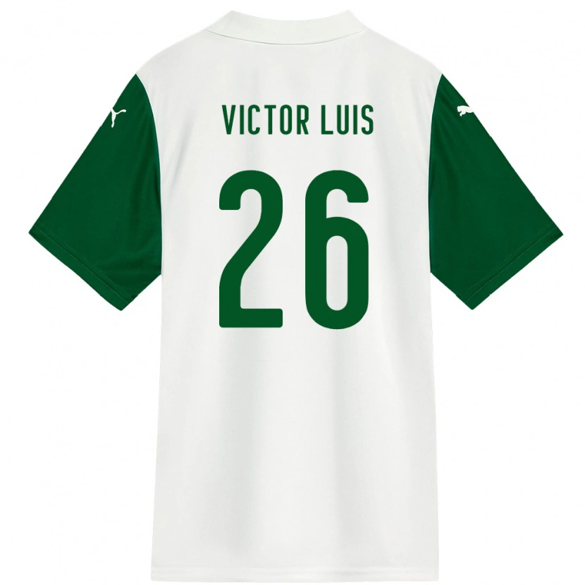 Danxen Kinderen Victor Luis #26 Wit Groen Uitshirt Uittenue 2025/26 T-Shirt