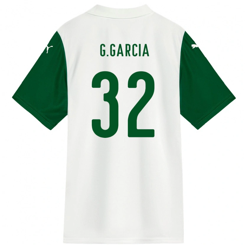 Danxen Kinderen Gustavo Garcia #32 Wit Groen Uitshirt Uittenue 2025/26 T-Shirt