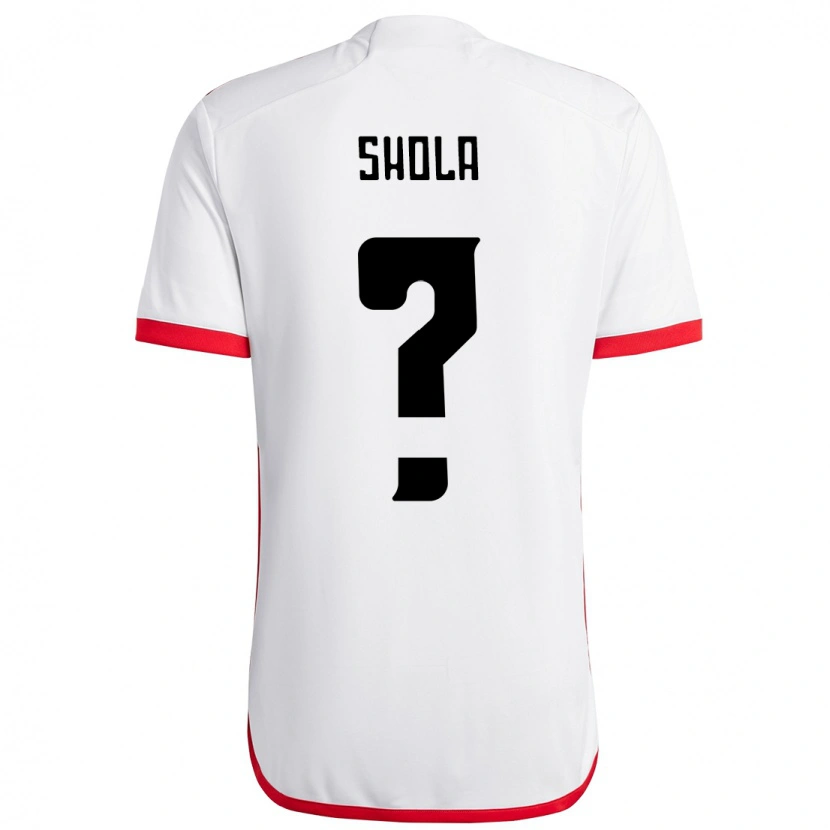 Danxen Kinderen Ogundana Shola #0 Wit Rood Uitshirt Uittenue 2025/26 T-Shirt
