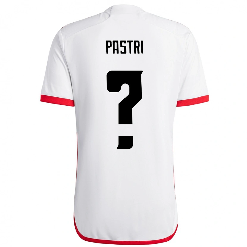 Danxen Kinderen Giovanni Pastri #0 Wit Rood Uitshirt Uittenue 2025/26 T-Shirt