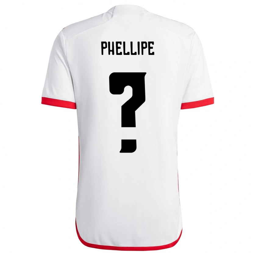 Danxen Kinderen Phellipe #0 Wit Rood Uitshirt Uittenue 2025/26 T-Shirt