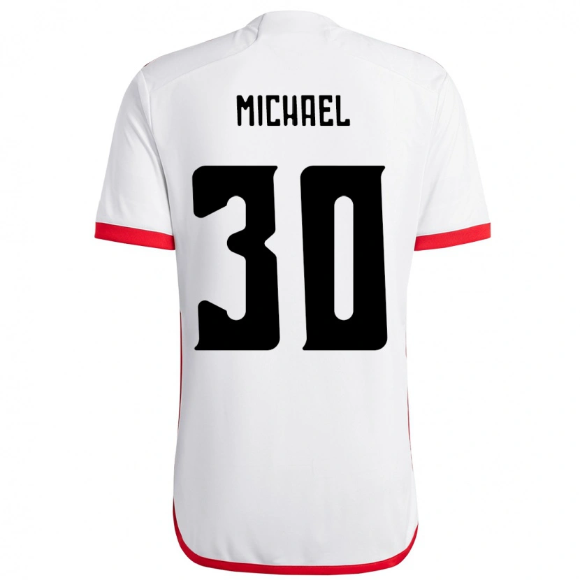 Danxen Kinderen Michael #30 Wit Rood Uitshirt Uittenue 2025/26 T-Shirt