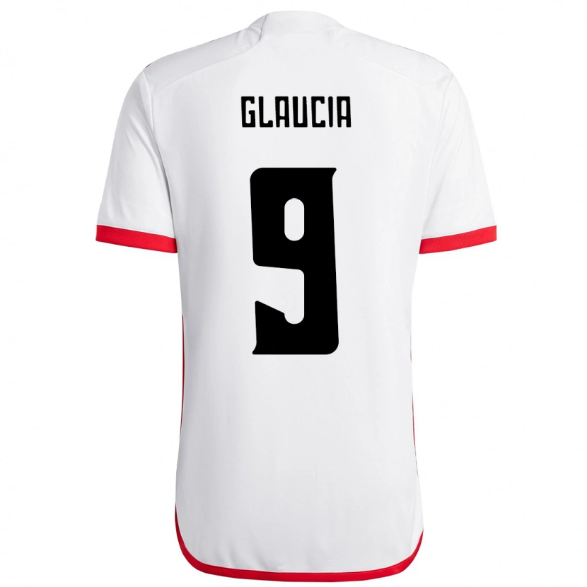 Danxen Kinderen Glaucia #9 Wit Rood Uitshirt Uittenue 2025/26 T-Shirt