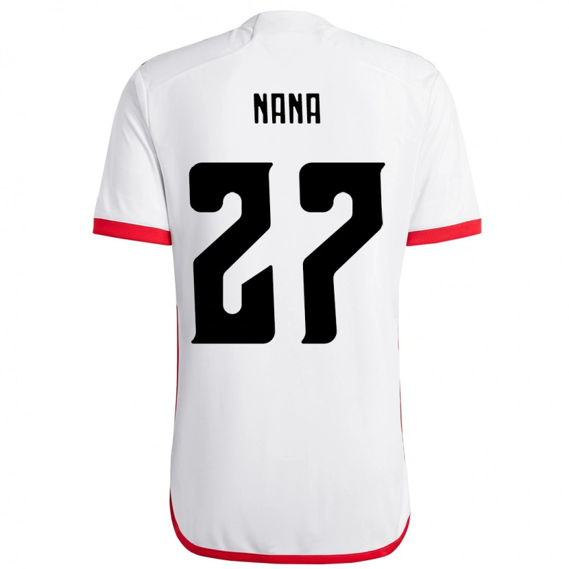 Danxen Kinderen Naná #27 Wit Rood Uitshirt Uittenue 2025/26 T-Shirt