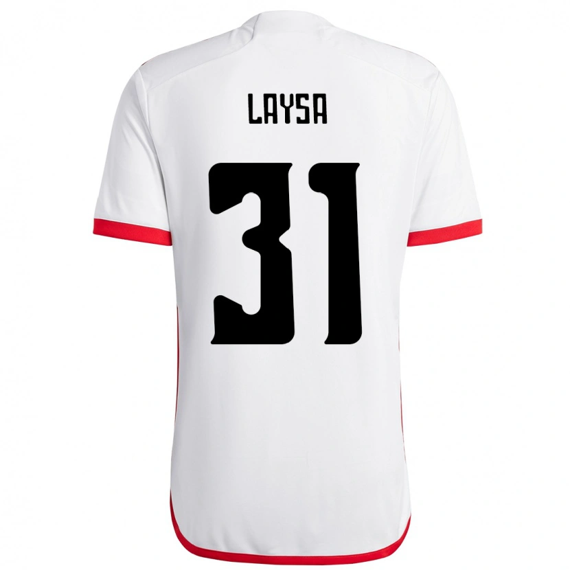 Danxen Kinderen Laysa #31 Wit Rood Uitshirt Uittenue 2025/26 T-Shirt