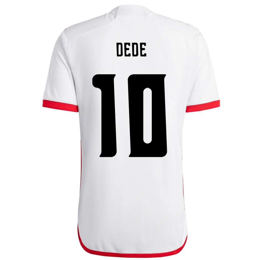 Danxen Kinderen Andressa Dede #10 Wit Rood Uitshirt Uittenue 2025/26 T-Shirt