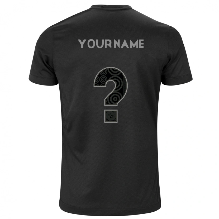 Danxen Kinderen Uw Naam #0 Zwart Wit Uitshirt Uittenue 2025/26 T-Shirt