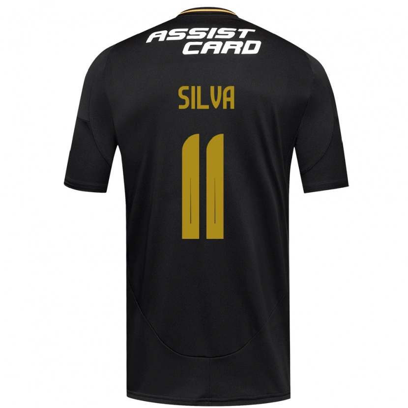 Danxen Kinderen Martín Silva #11 Zwart Wit Uitshirt Uittenue 2025/26 T-Shirt