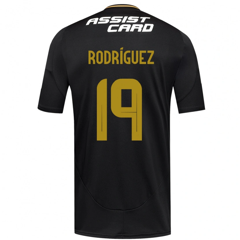 Danxen Kinderen Salomón Rodríguez #19 Zwart Wit Uitshirt Uittenue 2025/26 T-Shirt