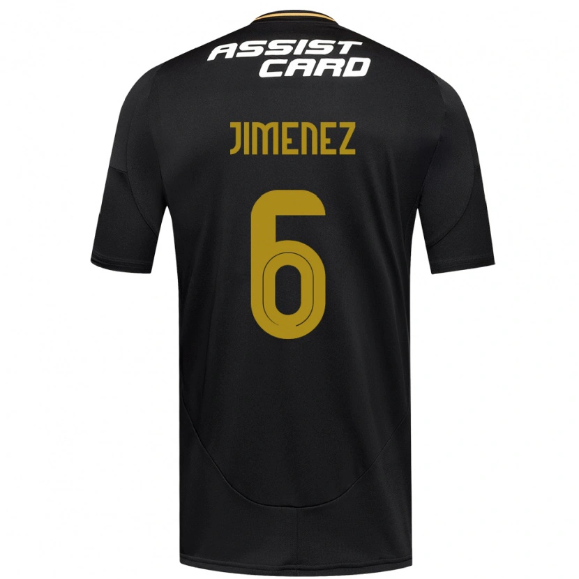Danxen Kinderen Yastin Jiménez #6 Zwart Wit Uitshirt Uittenue 2025/26 T-Shirt