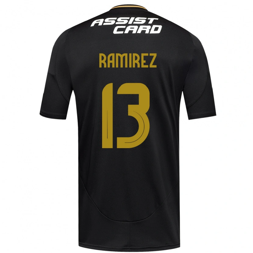Danxen Kinderen Fernanda Ramírez #13 Zwart Wit Uitshirt Uittenue 2025/26 T-Shirt