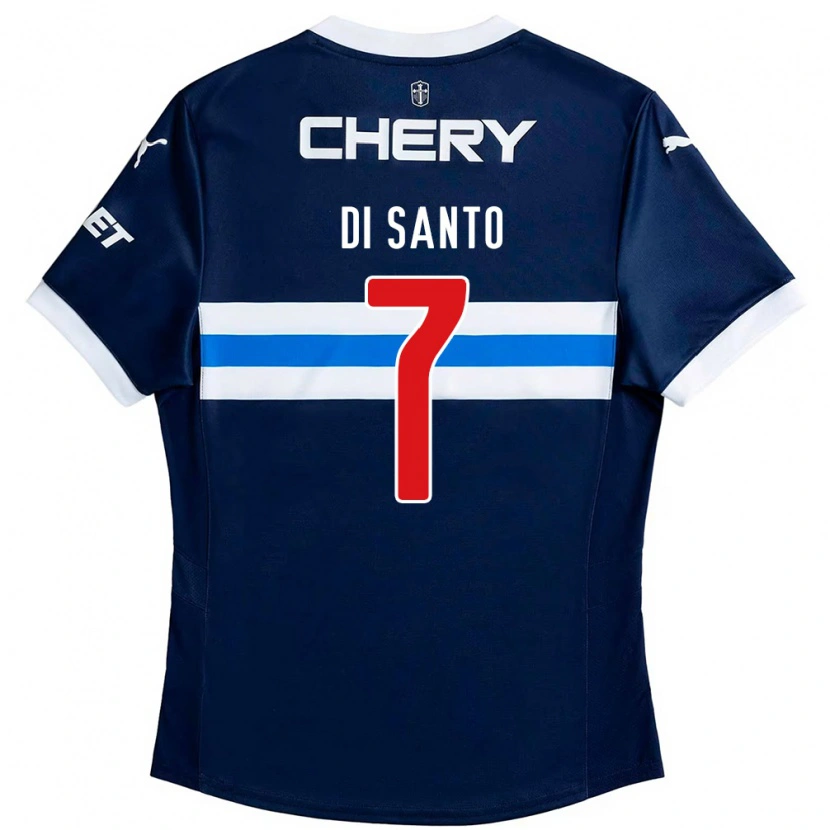 Danxen Kinderen Franco Di Santo #7 Koningsblauw Wit Uitshirt Uittenue 2025/26 T-Shirt