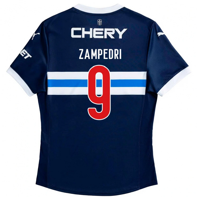 Danxen Kinderen Fernando Zampedri #9 Koningsblauw Wit Uitshirt Uittenue 2025/26 T-Shirt