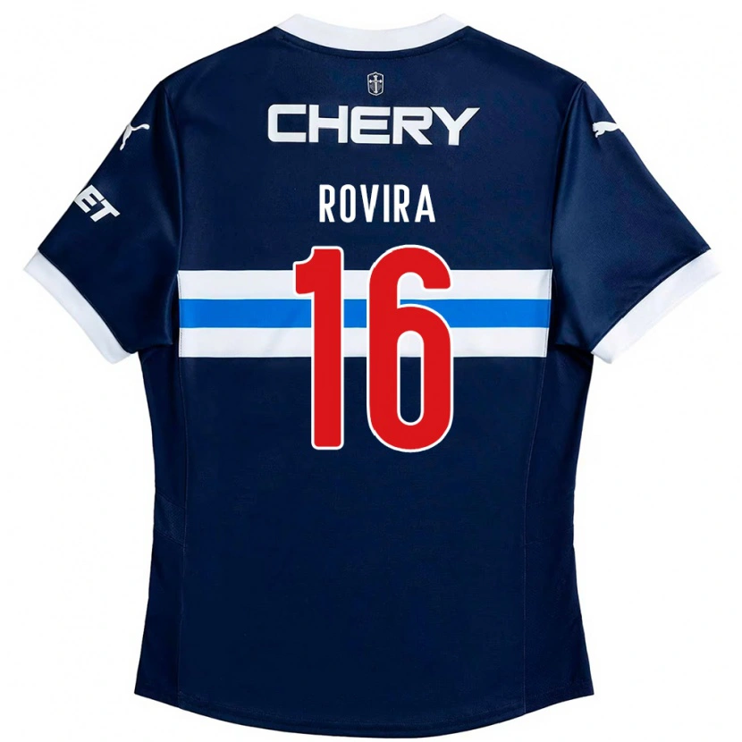 Danxen Kinderen Brayan Rovira #16 Koningsblauw Wit Uitshirt Uittenue 2025/26 T-Shirt