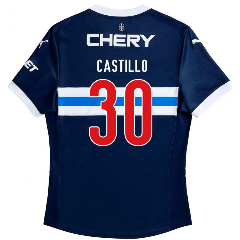 Danxen Kinderen Nicolas Castillo #30 Koningsblauw Wit Uitshirt Uittenue 2025/26 T-Shirt