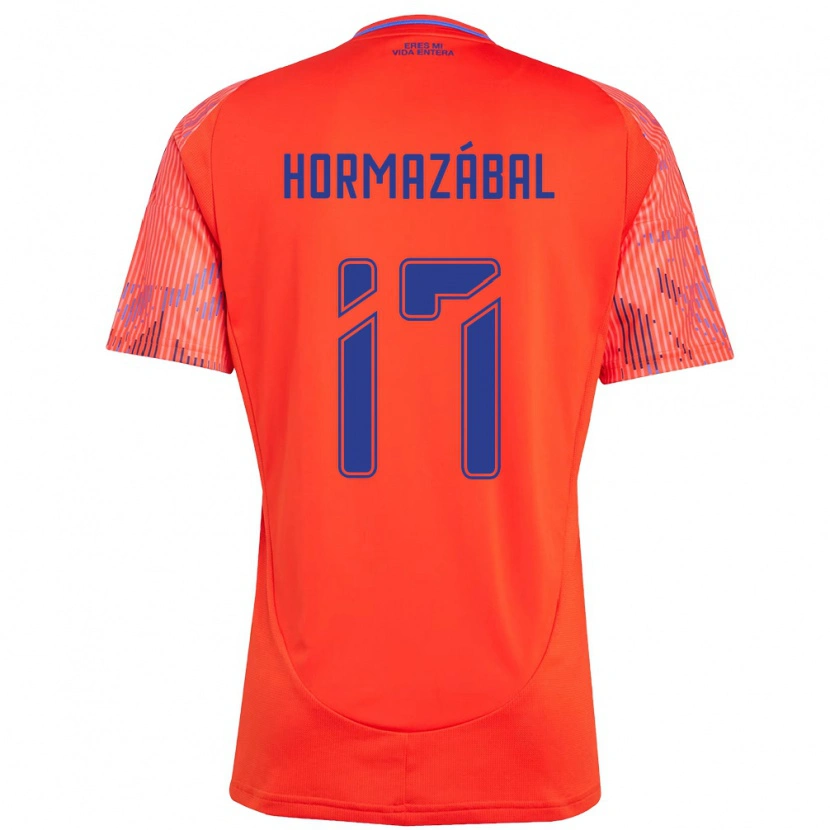 Danxen Kinderen Fabián Hormazábal #17 Oranje Rood Uitshirt Uittenue 2025/26 T-Shirt