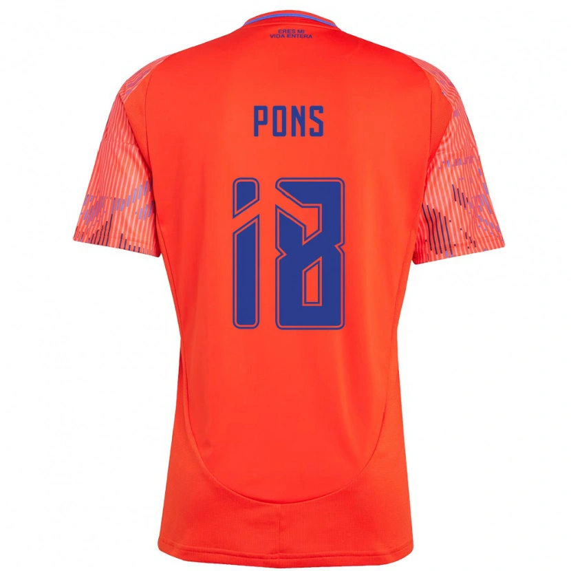 Danxen Kinderen Luciano Pons #18 Oranje Rood Uitshirt Uittenue 2025/26 T-Shirt