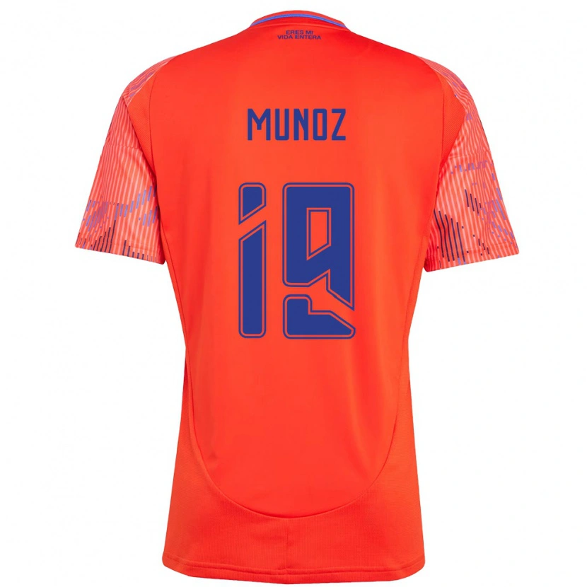 Danxen Kinderen Cristóbal Muñoz #19 Oranje Rood Uitshirt Uittenue 2025/26 T-Shirt