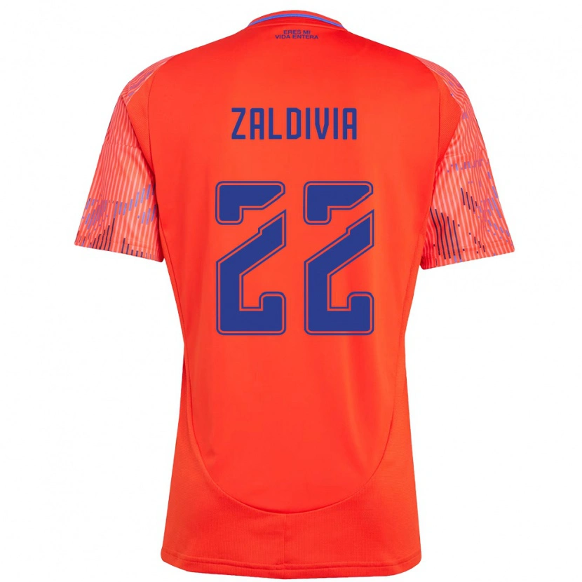 Danxen Kinderen Matías Zaldivia #22 Oranje Rood Uitshirt Uittenue 2025/26 T-Shirt