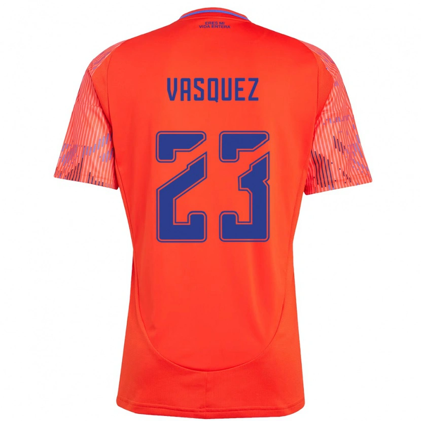 Danxen Kinderen Ignacio Vásquez #23 Oranje Rood Uitshirt Uittenue 2025/26 T-Shirt