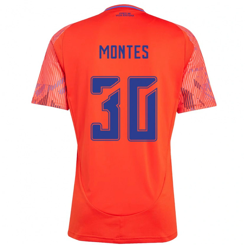 Danxen Kinderen Gonzalo Montes #30 Oranje Rood Uitshirt Uittenue 2025/26 T-Shirt