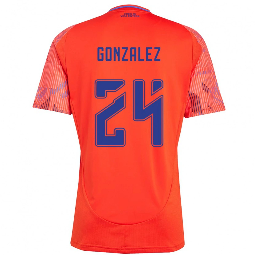 Danxen Kinderen Emma González #24 Oranje Rood Uitshirt Uittenue 2025/26 T-Shirt