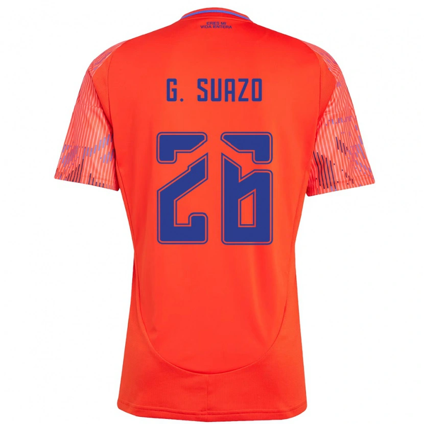 Danxen Kinderen Grettel Suazo #26 Oranje Rood Uitshirt Uittenue 2025/26 T-Shirt