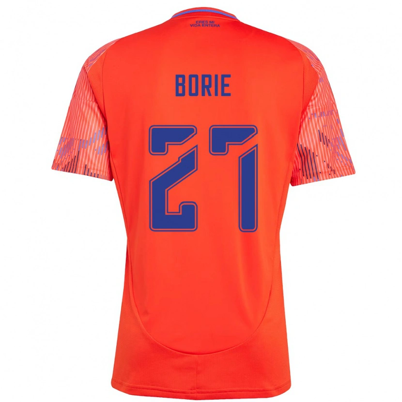 Danxen Kinderen Emilie Borie #27 Oranje Rood Uitshirt Uittenue 2025/26 T-Shirt