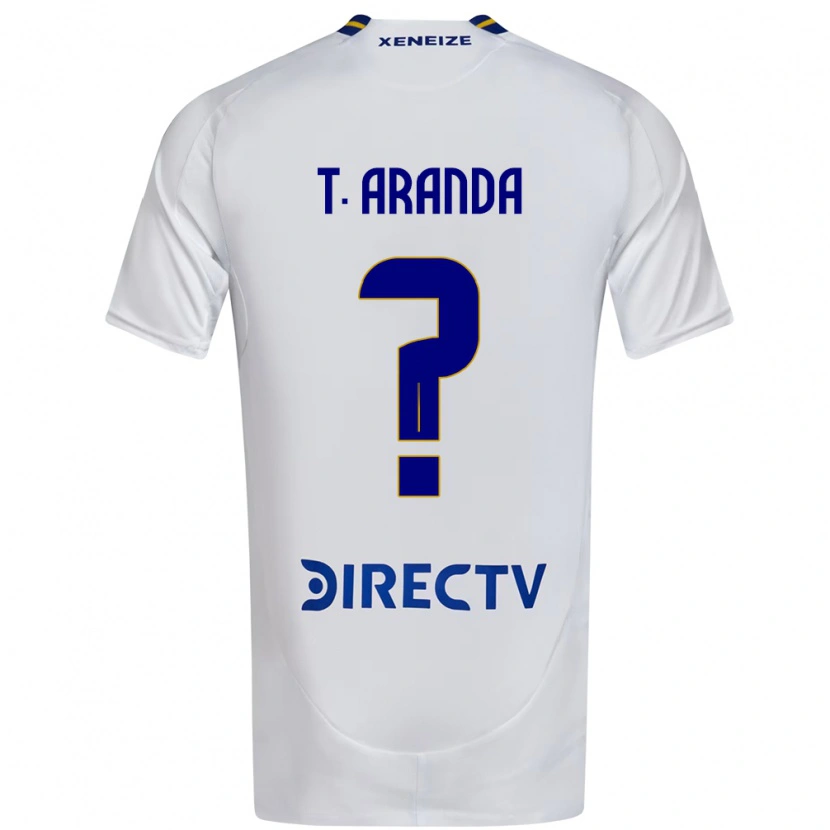 Danxen Kinderen Tomás Aranda #0 Wit Blauw Uitshirt Uittenue 2025/26 T-Shirt
