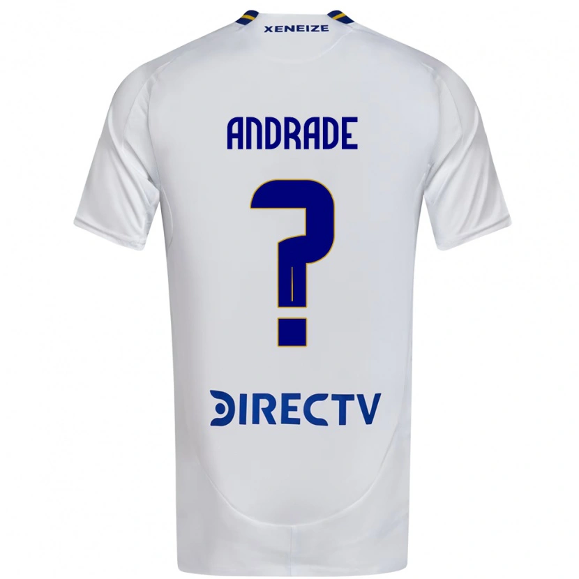 Danxen Kinderen Luka Andrade #0 Wit Blauw Uitshirt Uittenue 2025/26 T-Shirt