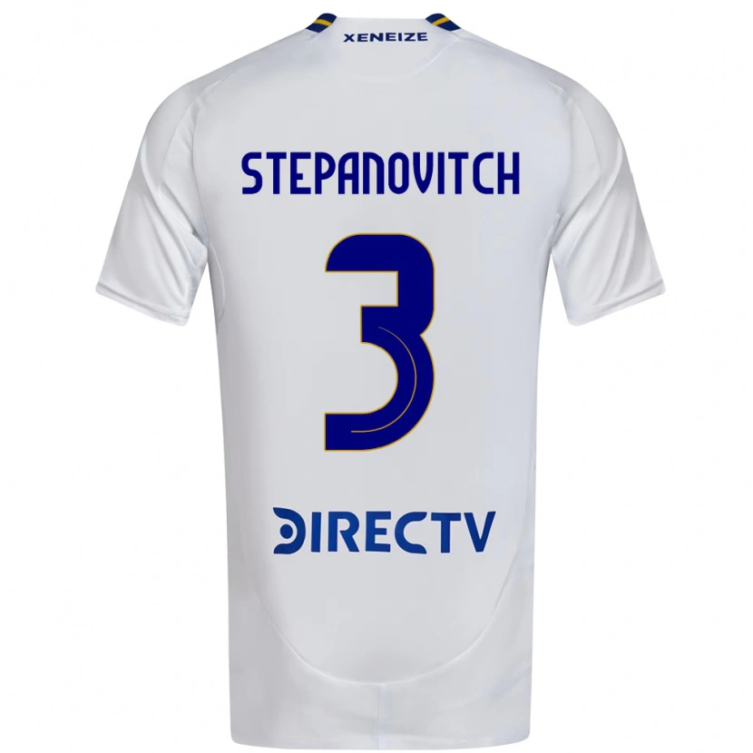 Danxen Kinderen Nicolás Stepanovitch #3 Wit Blauw Uitshirt Uittenue 2025/26 T-Shirt