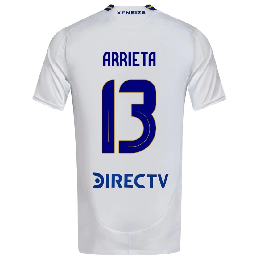 Danxen Kinderen Thomas Arrieta #13 Wit Blauw Uitshirt Uittenue 2025/26 T-Shirt