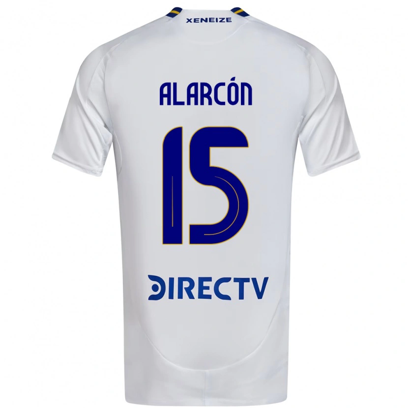 Danxen Kinderen Williams Alarcón #15 Wit Blauw Uitshirt Uittenue 2025/26 T-Shirt