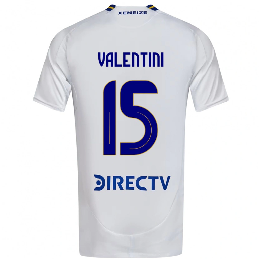 Danxen Kinderen Nicolas Valentini #15 Wit Blauw Uitshirt Uittenue 2025/26 T-Shirt