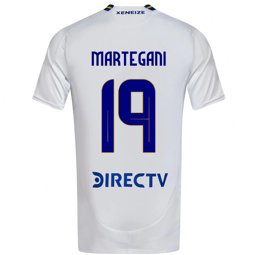Danxen Kinderen Agustín Martegani #19 Wit Blauw Uitshirt Uittenue 2025/26 T-Shirt