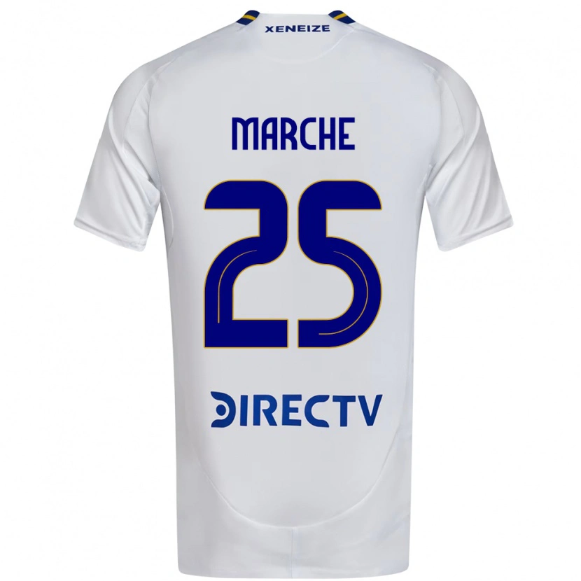 Danxen Kinderen Agustín Marchesín #25 Wit Blauw Uitshirt Uittenue 2025/26 T-Shirt