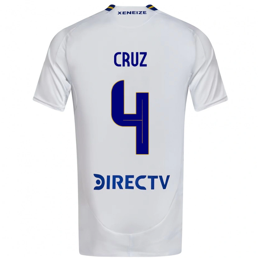 Danxen Kinderen Julieta Cruz #4 Wit Blauw Uitshirt Uittenue 2025/26 T-Shirt