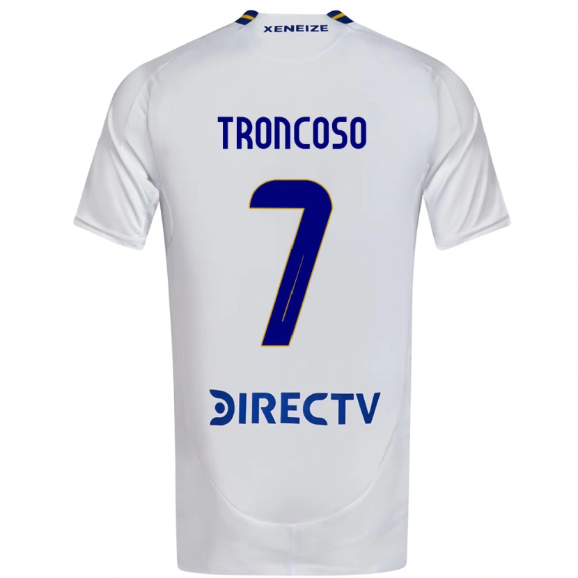 Danxen Kinderen Carolina Troncoso #7 Wit Blauw Uitshirt Uittenue 2025/26 T-Shirt