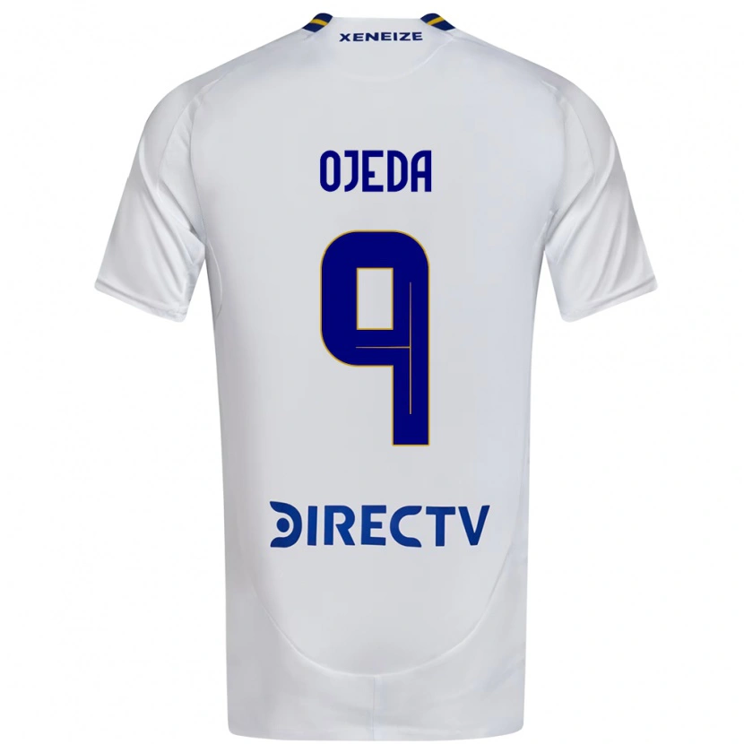 Danxen Kinderen Andrea Ojeda #9 Wit Blauw Uitshirt Uittenue 2025/26 T-Shirt