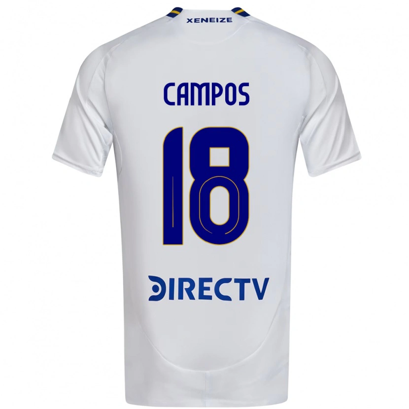 Danxen Kinderen Brisa Campos #18 Wit Blauw Uitshirt Uittenue 2025/26 T-Shirt