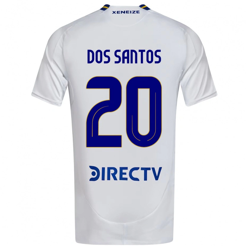 Danxen Kinderen Celeste Dos Santos #20 Wit Blauw Uitshirt Uittenue 2025/26 T-Shirt