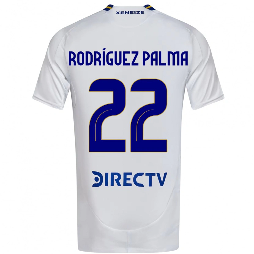 Danxen Kinderen Joaquina Rodríguez Palma #22 Wit Blauw Uitshirt Uittenue 2025/26 T-Shirt